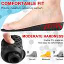 Ailaka Height Increase Insoles for Men Women, Honeycomb Shock Absorbing Cushion Insoles, Replacement Full Length Sports Shoe Height Inserts Height Elevation, size: 10 Male
