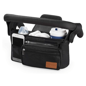Momcozy Universal Stroller Organizer with Insulated Cup Holder Detachable Phone Bag & Shoulder Strap, Fits for Stroller like Uppababy, Baby Jogger, Britax, BOB, Umbrella and Pet Stroller