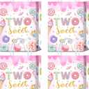 16 Pcs Two Sweet Goodie Bags for Two Sweet Birthday Party Supplies - Donut Party Favor Bags, Donut Candy Goodie Treat Bags for Two Sweet Party Favors Kids