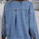 Sidefeel Women's Denim Jackets Casual Long Sleeve Oversized Fall Outfits Jean Jacket (Blue, XXL)