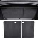 2nd Row Seatback Protector Compatible with Tesla Model 3 Highland 2024-2026 5 Seat Back Seat Cover Mat All Weather Cargo Liner Accessories | Custom Fit Trunk Protection (2PCS Backrest Protector)
