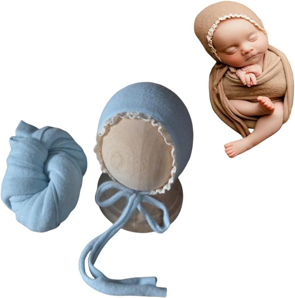 Newborn Photography Wrap Newborn Photoshoot Props Boys Girls Infant Photo Props Shoot Blanket Newborn Photo Props (Light Blue)