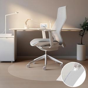 Office Chair Mat for Hard Floors,36"x36" Desk Mat Comfortable and Non-Skid Office Chair Mat Protect Your Floors from Damage,Easy Glide Rolling Plastic Floor Mat for Work,Home