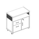 Lateral File Cabinet, Walnut + Black