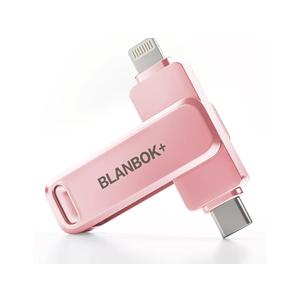 MFi Certified 256GB iPhone Photo Stick, USB Flash Drive for Photo/Video Backup, High-Speed Thumb Drive Compatible for iPhone/iPad/Android/PC (Pink