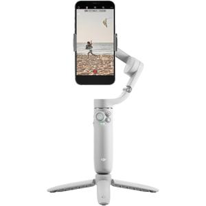 DJI OM 5 Smartphone Gimbal Stabilizer, 3-Axis Phone Gimbal, Built-In Extension Rod, Portable and Foldable, Android and iPhone Gimbal with ShotGuides, Vlogging Stabilizer, YouTube TikTok Video, Gray