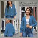 Women's Loose Sweater Button Soft V-Neck Long-Sleeved Cardigan Knitted Sweater Warm and Comfortable Coat (M)