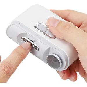 Automatic Nail Clipper with Nail File, Electric Baby Nail Clippers with Light, Rechargeable Nail Clippers with Catcher, Electric Nail File for Baby, Kids, Seniors, Caregivers