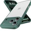 for iPhone 17 Pro Case, [Ribbed Non-Slip Sides] [Military-Grade Drop Protection] [Full Camera Protection] Anti-Yellow Soft-Touch Shockproof Slim Phone Case for iPhone 17 Pro, Midnightgreen