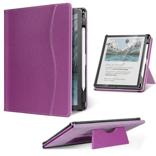 CoBak Stand Case for 11" Kindle Scribe 3rd Generation 2025, Kindle Scribe Colorsoft - Premium PU Leather Foldable Stand Cover Auto Sleep/Wake with Card Slot and Pen Holder