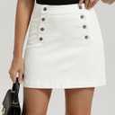 Belle Poque Jean Skirts for Women Denim Mini Skirt, Size Medium