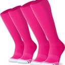 FITRELL 2/3 Pack Baseball Soccer Softball Socks for Kids Youth Men & Women Over-the-Calf Knee High Socks S