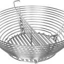 Lump Charcoal Fire Basket Fits for Kamado Joe Big Joe Accessories,stainless Steel Charcoal Ash Basket with Divider Grill Parts for Big Joe