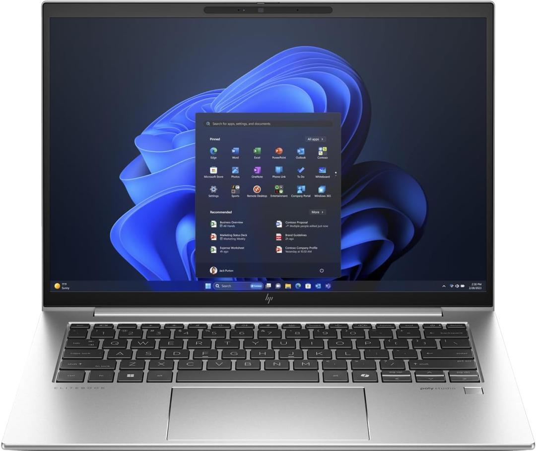 HP EliteBook 840 G11 AI Ready Business Laptop, 14" WUXGA (1920x1200), Intel Core Ultra 7 155U, 16GB DDR5, 512GB PCIe SSD, Fingerprint Reader, 5MP IRCAM, Backlit KYB, WiFi 6E, Copilot Windows 11 Pro