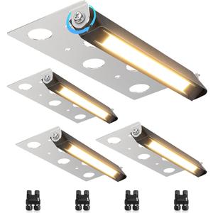 SUNVIE 7 Inch Hardscape Lighting 5W LED Retaining Wall Lights 3000K Warm White Low Voltage Landscape Lighting Waterproof Outdoor Step Lights with Connectors Paver Lights for Retaining Wall ETL, 4 Pack