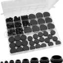 125Pcs Black Rubber Plug Box, Various Sizes of Round Hole Silicone Tool, Rubber Plugs for Round Holes, Silicone Plugs Suitable for Car Wiring Furniture