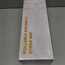 Large Stone Drying Mat for Kitchen Counter, Quick Drying Foldable Dish Drying Mat, Super Absorbent Diatomaceous Earth Drying Mat for Dishes Bottles Cups, Match Any Countertop (White, 22.8"x15.4")