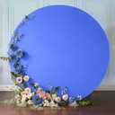 7.2FT Royal Blue Round Backdrop Cover for 5 to 7.2ft Circle Arch Stand - Haefoo Round Arch Cover Circle Backdrop Cover for Birthday, Wedding Arch, Baby Shower Photography Background Party Decor
