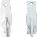 Gliding Patio Door Keyed Lock Assembly & Thumb Latch Compatible with Andersen Tribeca Style OEM Part #2573068, #2573078 & #2573609, 2-9/16" Hole Centers, Non-Handed, White Diecast
