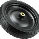 2 Pack 13 Inch Flat-Free Tires for Gorilla Cart, Heavy Duty Solid Replacement Wheels With 5/8 Inch Bearings for Wheelbarrow, Trolleys, Hand Trucks, Utility Carts