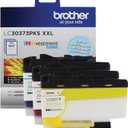 Brother Genuine LC30373PKS, 3-Pack Super High-Yield Color INKvestment Tank Ink Cartridges, Includes 1 Cartridge Each of Cyan, Magenta and Yellow Ink, Page Yield Up to 1,500 Pages/Cartridge, LC3037