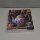 Vintage Teapot Puzzles for Adults 1000 Pieces, Larkipuzz Teacup Jigsaw Puzzles Flower Beaded Art, Hard Difficult Tea Time Theme as Home Decor
