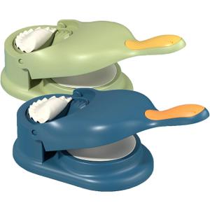 365Home【Upgrade】2-Pack 2 in 1 Dumpling Maker Press, Dumpling Skin Maker Machine, Empanada Maker Press, Multifunctional DIY Manual Dumpling Press Mold Set (Blue, Green)