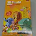 3D Animal Puzzles for Kids Ages 4-8, DIY Educational Paper Craft Kit, 5 Cartoon Animals STEM Learning Toys for Boys and Girls, Easy to Assemble, Birthday Gifts