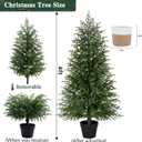 4FT Prelit Norfolk Pine Tree, Christmas Tree with Lights (1 PC)