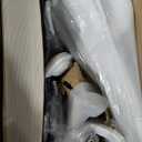 Ergonomic Office Chair, Mesh Desk Chair with Lumbar Support, High Back Home Office Chair with Adjustable Headrest and Flip-Up Arms, Comfortable Computer Chair, Thick Cushion, 300 LBS, White (1 Pack)