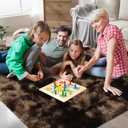 10x14 Large Area Rugs for Living Room Bedroom,Big Shag Rug for Bedroom Dorm,Soft Fluffy Indoor Carpet Nursery Rugs for Kids Girls Room Home Decor (Mottling Brown, 10X14 Feet)
