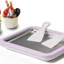 Ice Cream Roll Maker Rolled Ice Cream Machine, Sweet Spot Pan, Instant Cold Plate, Ideal for Making Rolled Ice Cream Soft Serve Slushies Frozen Yogurt Sorbet and Gelato (Lavender)