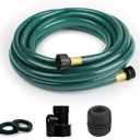 PVC Garden Hose - Flexible and Leakproof Water Hoses for Lawns (Green, 20FT)