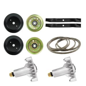 Mower Deck Spindles Blades Rebuild Kit Fits for Husqvarna Craftsman 42 Inch LT1000 LT2000, 2 Spindles 130794, 2 Blades 134149, Idler Pulley 131494 and 173437, 95 1/2'' Belt 144959