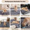 Dog Crate Mat, 2 Pack 36"54" Flannel Washable Pet Mat for Dogs and Cats, Non-Slip Pet Pad for Kennel Training, Absorbs Urine and Waterproof Pad for Sofa Bed Crate Kennel Car Seat FloorGray