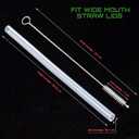 HiVisible 2 Hydroflask Straw Replacement Hydro Flask Straw Replacement Straw for Hydroflask 32 oz 40 oz 64 oz (2 Hydroflask Straws)