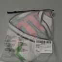 Women's Number Print Mesh Jersey Shirt Color Block V Neck Short Sleeve Football T-Shirt (Large, Green and White)