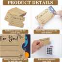 800 Pcs Gift Card Envelopes Sleeves Credit Card Holders Brown Kraft Mini Business Hotel Key Envelopes Sleeves for Invitations Cash Money Bulk, 2.4 x 3.5 Inches (Black)