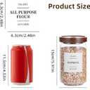 Tzerotone Glass Pantry Storage Jars with Acacia Airtight Lid, 25oz Clear Kitchen Canisters with Wood Lid, 6 Set with 132 Labels for Tea, Sugar, Spice, Herbs