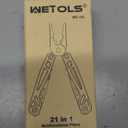 Multitool with Pocket Knife, Birthday Gifts for Men Women Mom Dad, WETOLS 21-in-1 Stainless Steel Pliers with Screwdrivers, Self-locking Multi tools with EDC Sheath, Ideal for Home, Camping, Survival (Silver)