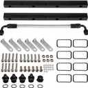 BHB 6AN Billet Fuel Rail Kit Compatible With LS LS1 LS2 LS3 LS6 Stock Intake Manifold 6AN with Hardware
