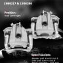 cciyu Rear Left & Right Brake Calipers Assembly w/Bracket 18B5263 18B5262 2011-2019 For Ford For Explorer,2010-2014 For Ford For Flex,2013-2014 For Ford For Taurus,2010-2014 For Lincoln For MKT