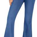 CLOZOZ Flared Jeans for Women High Waisted Stretchy Pull On Bell Bottom Flare Leggings with Pockets XL