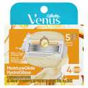 Venus MoistureGlide Women's Razor Blades, With Built-in Shave Gel Bars, 4 Razor Blade Refills (4 Count (Pack of 1))