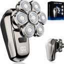 Head Shaver for Bald Men, Coklean 1400mAh Detachable Electric Shavers Rechargeable Rotary Shaver with LED Display & 8500RPM Motor IPX6 Waterproof Dry/Wet Electric Razor, Gift for Dad Husband