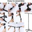 2 Way Rack 62'' Height Industrial Pipe Clothing Rack Adjustable Boutique Clothing Stand Heavy Duty with 2 Straight Arms 4 Wheels for Garment Coat Retail Vendor Display Hanging (No Wheels)