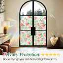 Coavas Window Privacy Film, Rainbow Stained Glass Decorative Window Clings, Anti-UV Heat Control Static Cling, Non-Adhesive Windows Tint for Home Bathroom Door, 17.5 x 78.7 Inches