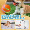 Interactive Dog Toys, Durable 360 Anti-Chew Remote Control Interactive Ball for Medium/Large Dogs, Self-Rolling & Jumping Chew Proof Dog Ball, USB Rechargeable, for Indoor/Outdoor Use