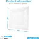 Art3d 24-Pack Square Drop Ceiling Tile 2ft x 2ft in White, PVC Ceiling Panel 24 x 24in. - Compatible with 15/16" Drop Ceil Grid System
