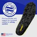 PowerStep Pinnacle Work Insoles, Work Boot Arch Support, Plantar Fasciitis Relief, Pronation, Arch Support Shoe Inserts, Orthotic for Men and Women, Made in The USA (Black/Yellow)